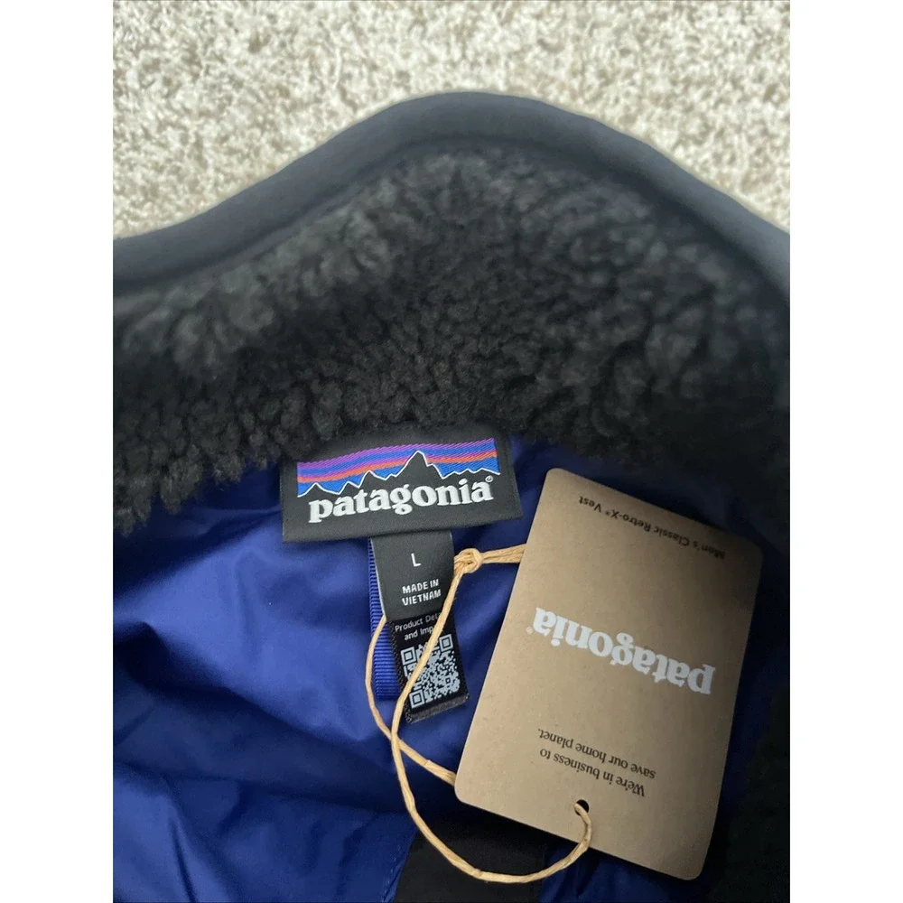 Patagonia Mens Classic Retro-X Fleece Vest 23049 Black Size L